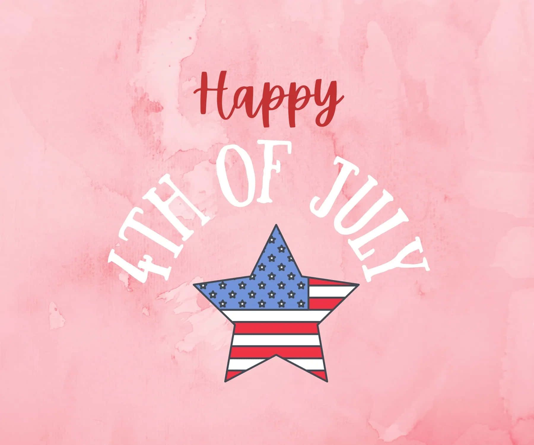 Fourthof July Pink Watercolor Background Wallpaper