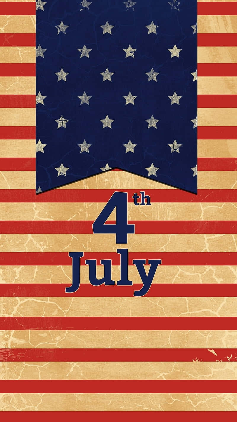 Fourthof July Vintage Flag Banner Wallpaper