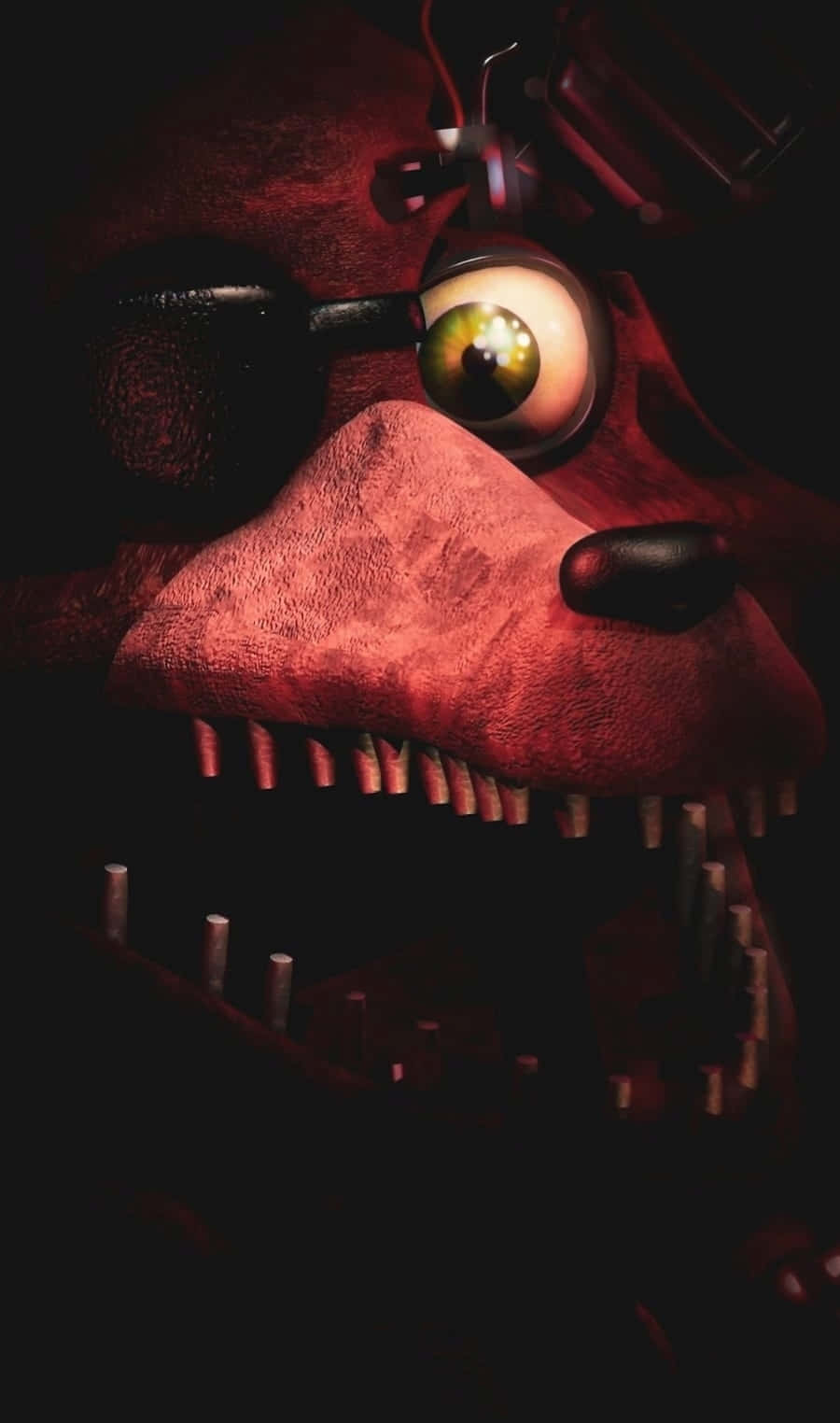 Foxy The Pirate Jumpscaring In Action Wallpaper