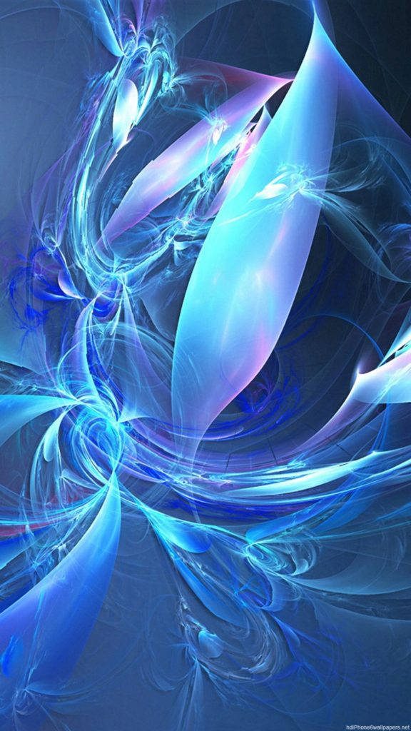 Fractal Blue 3d Iphone Wallpaper