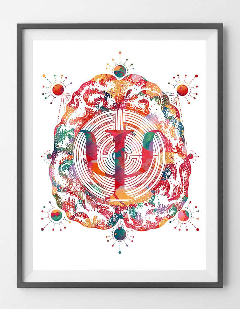 Framed Psychological Symbol Wallpaper