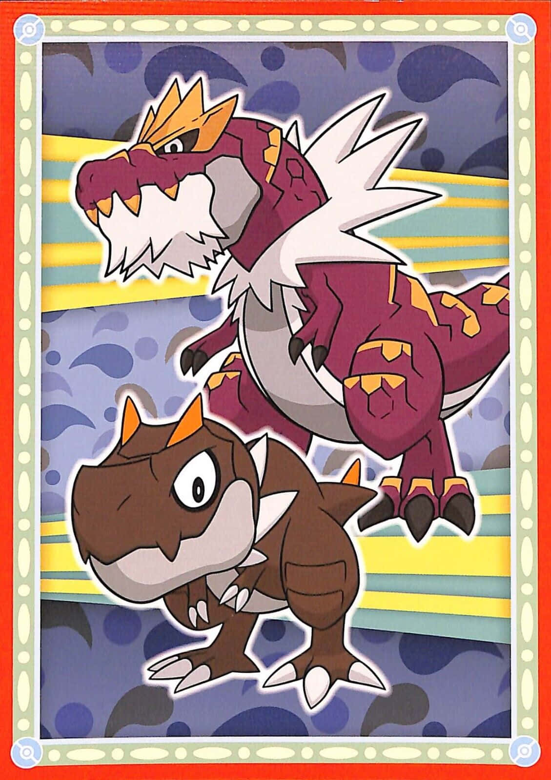 Framed Tyrantrum And Tyrunt Wallpaper