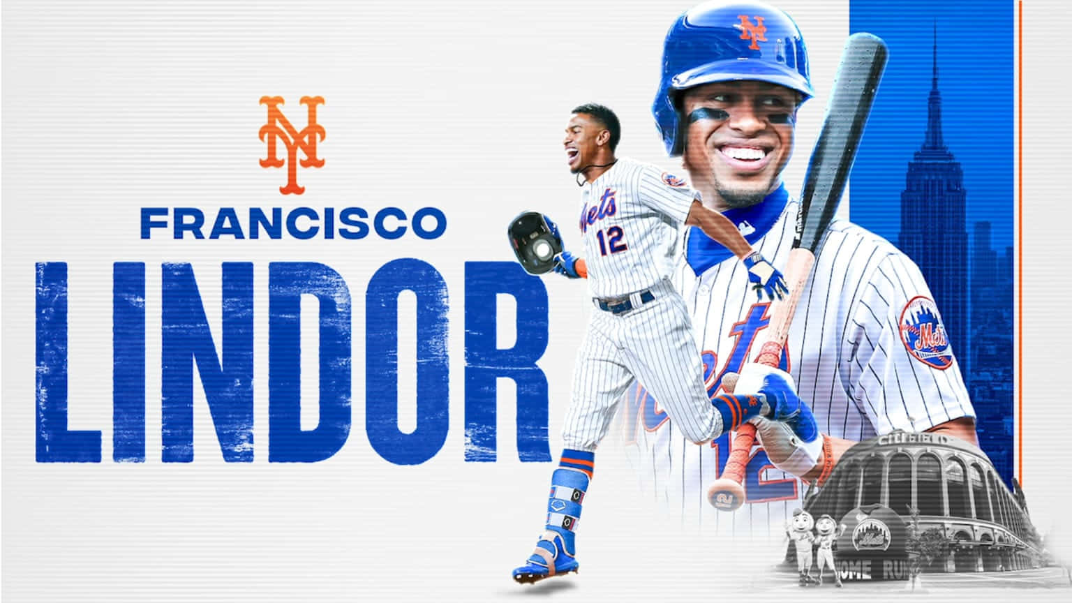 Francisco Lindor New York Mets Promotional Graphic Wallpaper