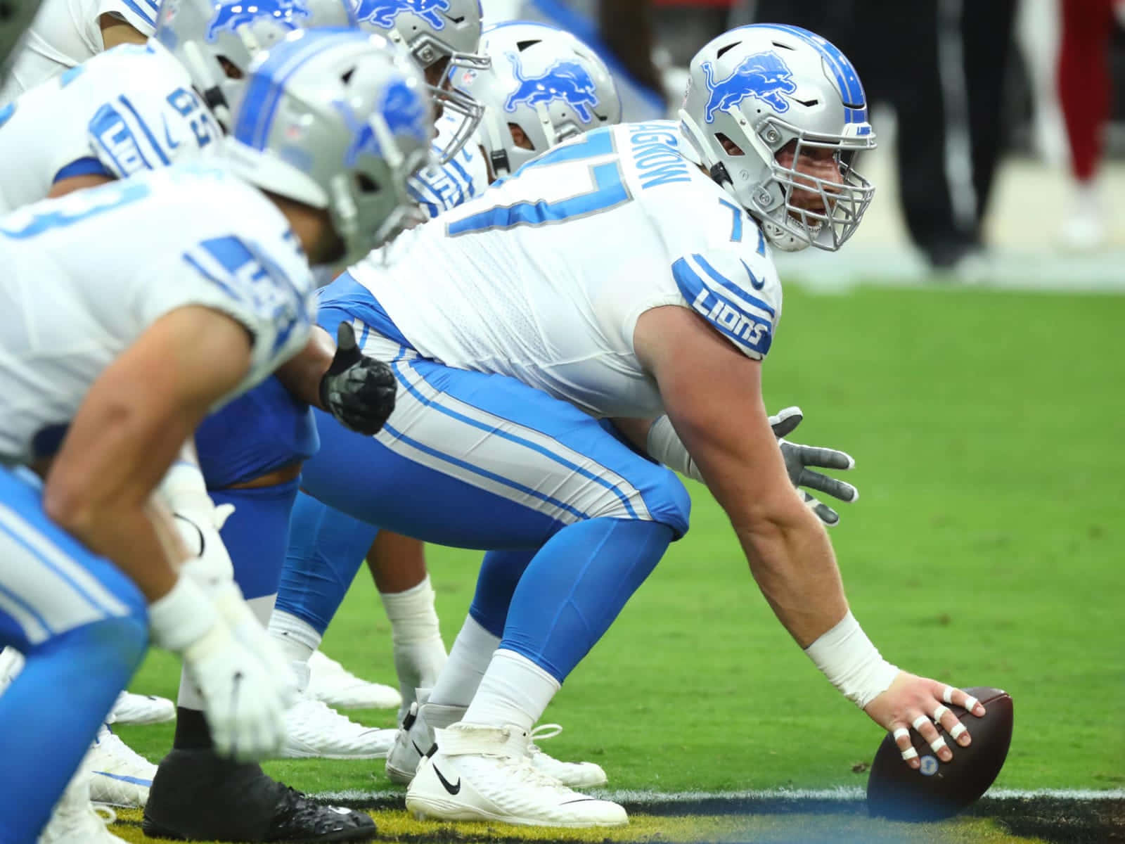 Frank Ragnow Detroit Lions Line Up Wallpaper