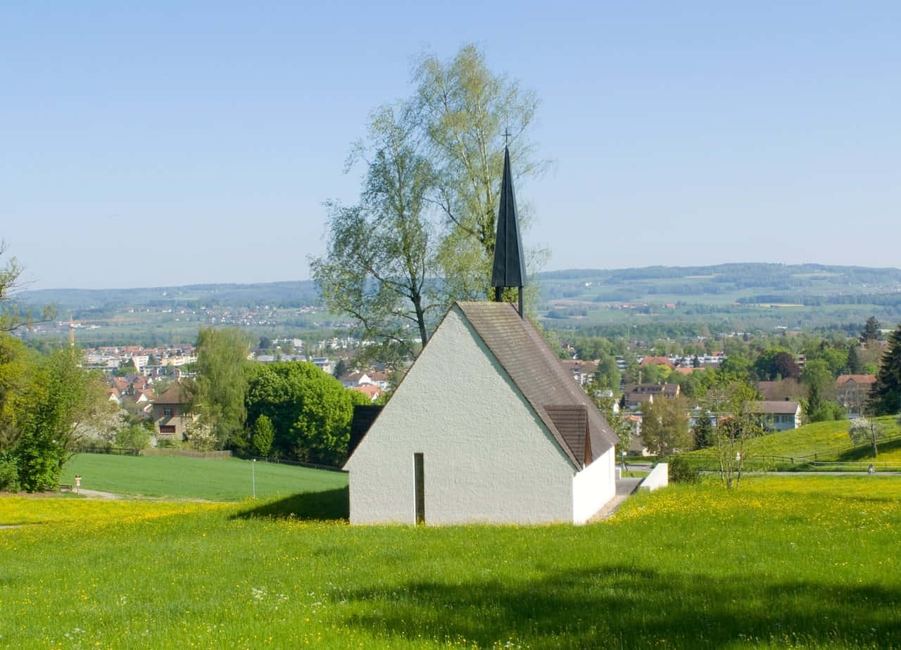 Frauenfeld Countryside Chapel Wallpaper