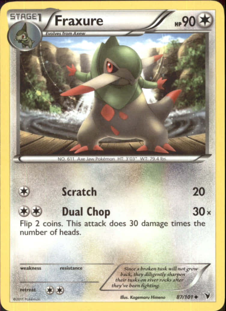 Fraxure Rare Pokemon Card Wallpaper