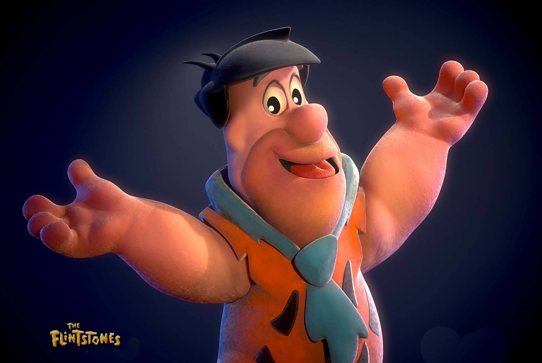 Fred Flintstone 3d Model Wallpaper