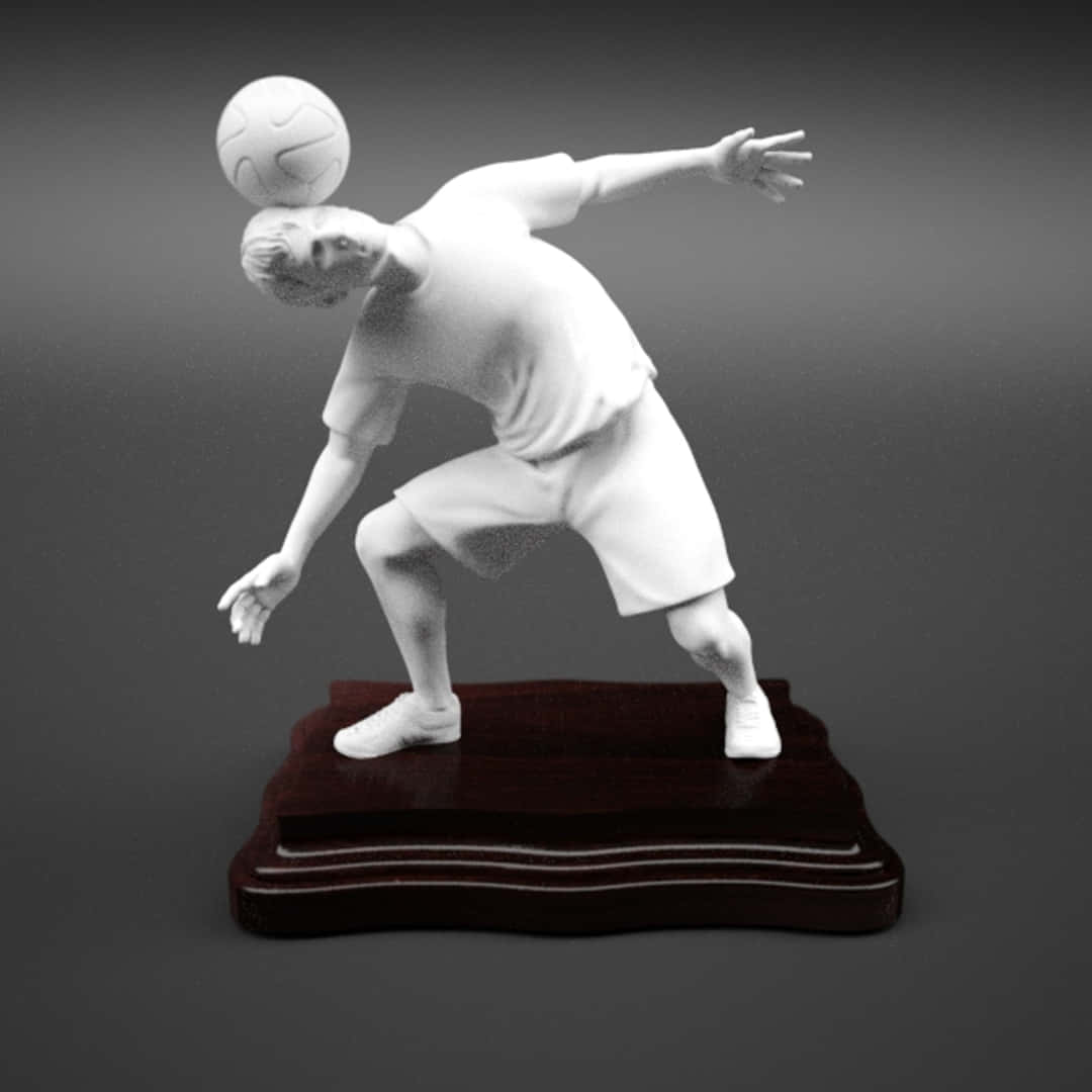 Freestyle Soccer Head Stall Sculpture Wallpaper