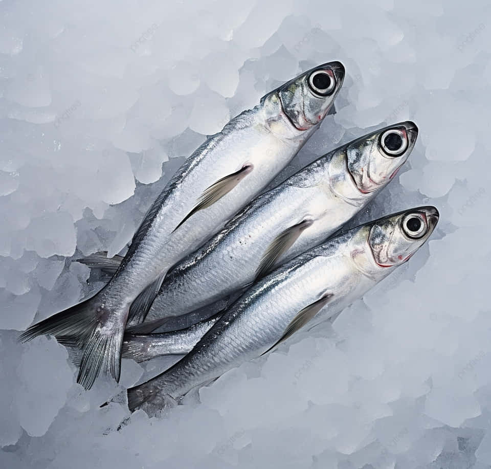 Fresh Anchovieson Ice Wallpaper