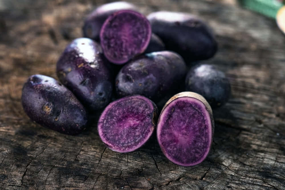 Fresh And Crunchy Purple Potato Wallpaper