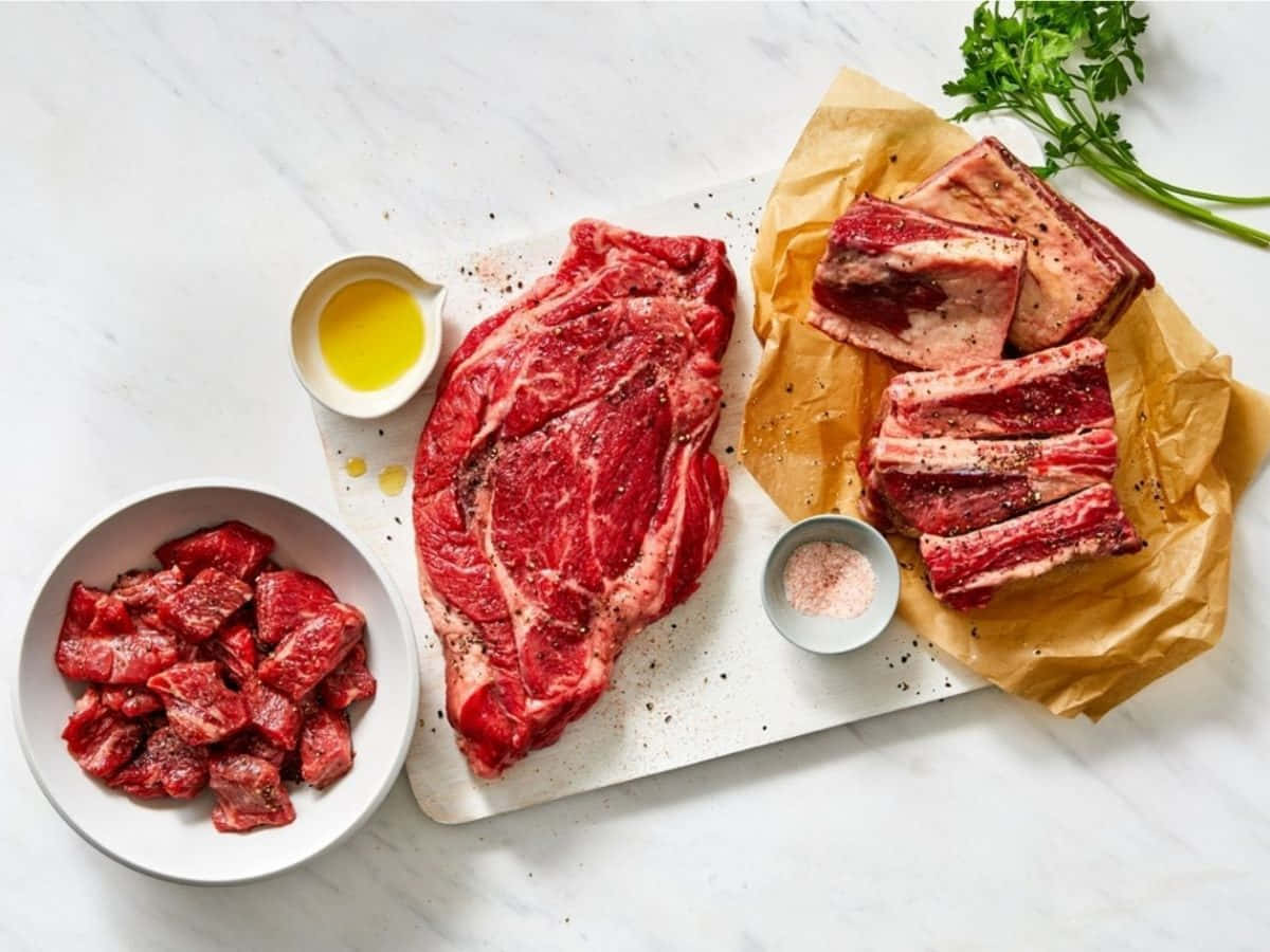 Fresh And Delicious Red Meat Wallpaper