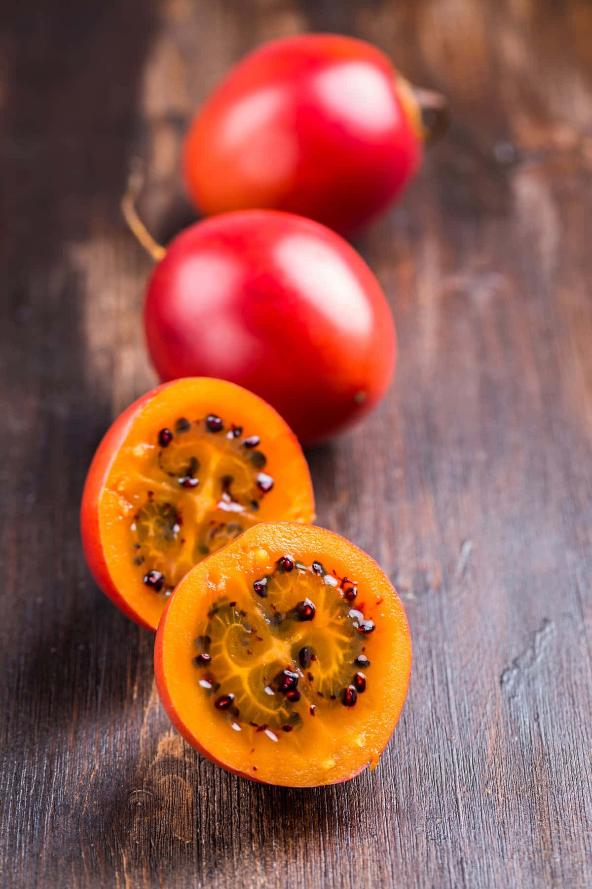 Fresh And Sweet Tamarillo Tropical Fruit Wallpaper