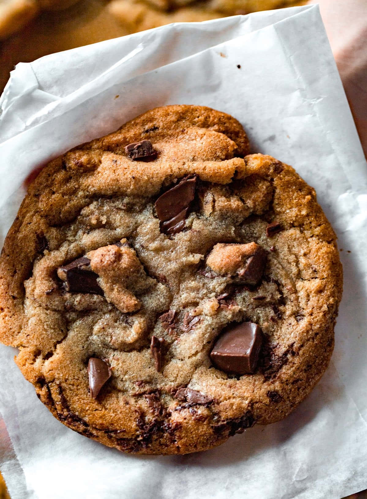 Fresh Baked Chocolate Chip Cookie Wallpaper