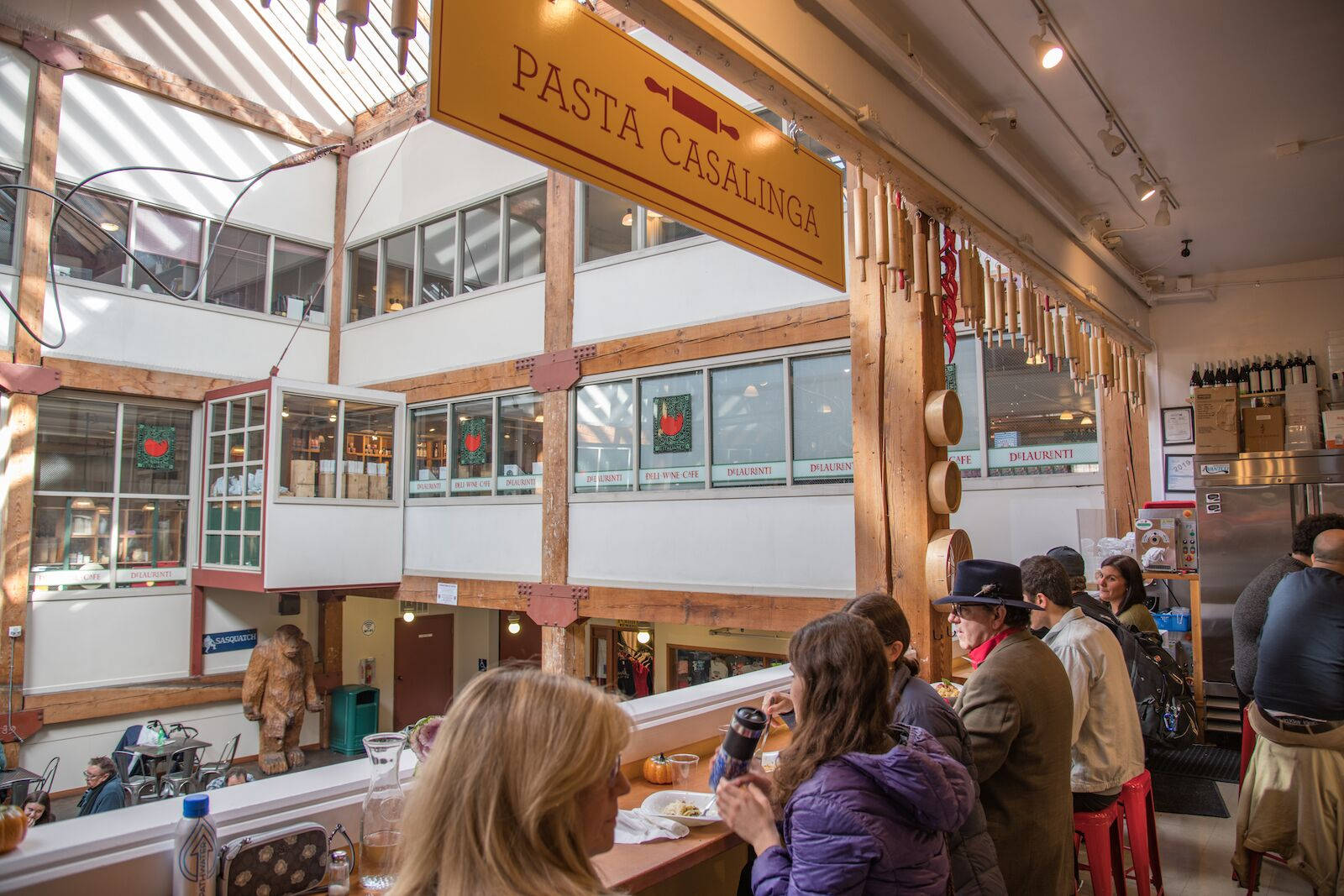 Fresh Pasta Display At Casalinga In Pike Place Market Wallpaper