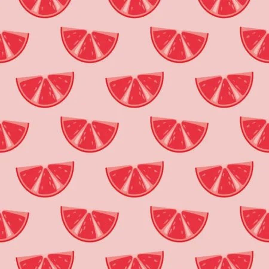 Fresh Pink Grapefruit Slices Wallpaper