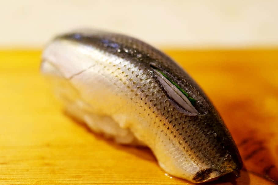 Fresh Shad Sushi Closeup Wallpaper