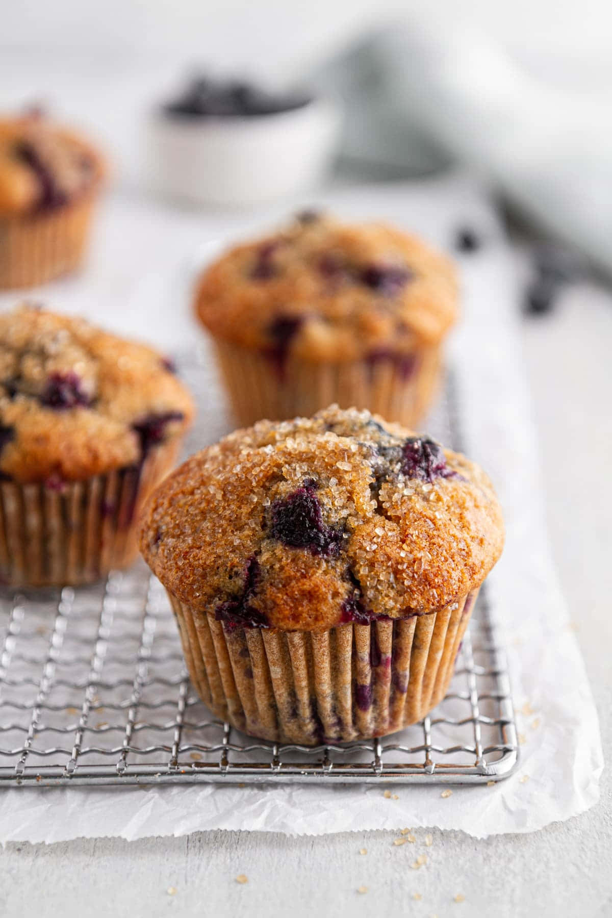 Freshly Baked Blueberry Muffins Wallpaper