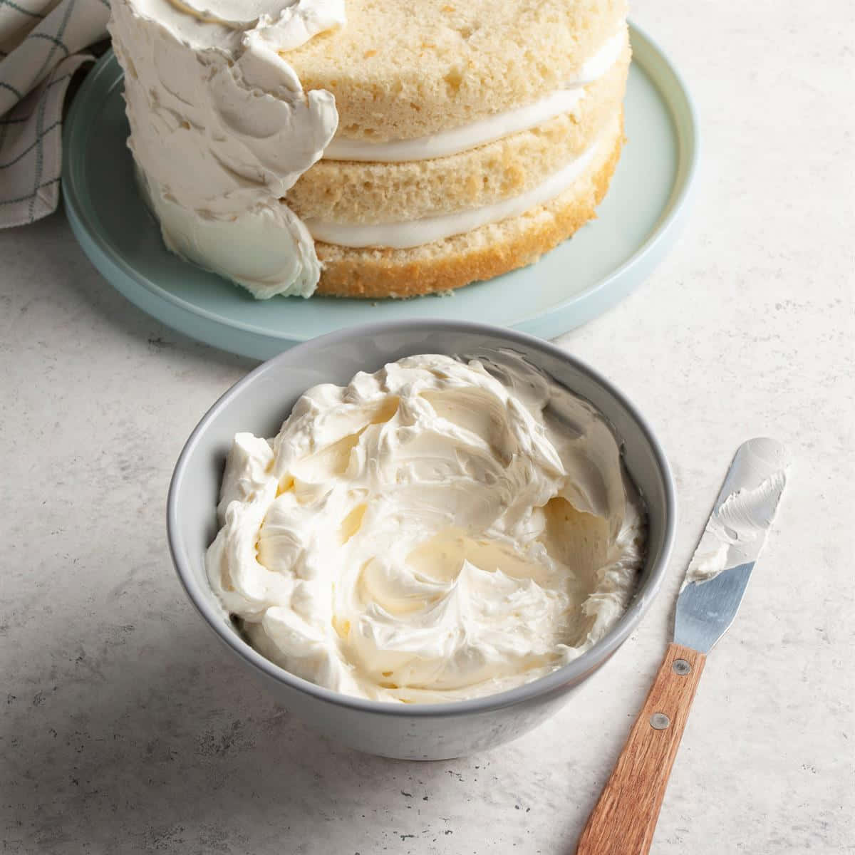 Freshly Made Creamy Buttercream Frosting In A Bowl Wallpaper