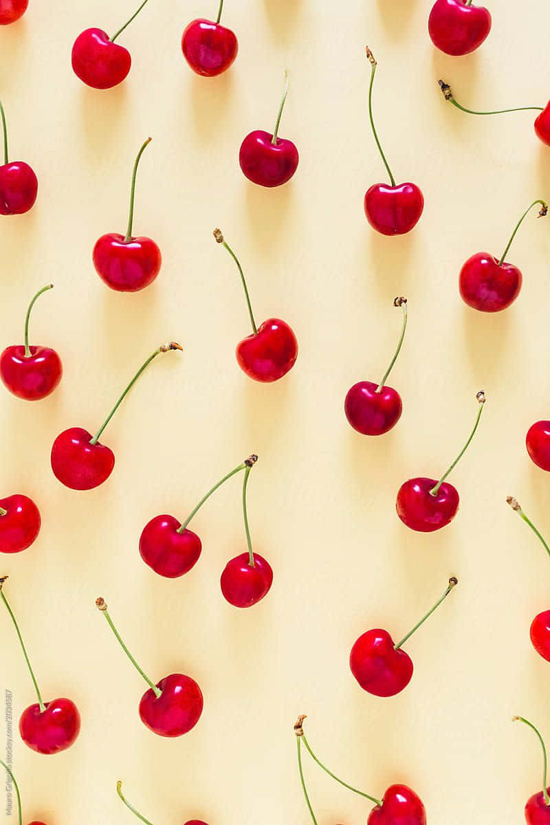 Freshly Picked Cute Cherries Wallpaper