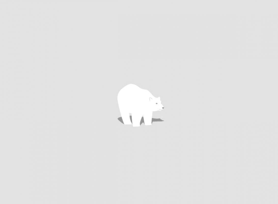 Friendly Cartoon Polar Bear Smiling In The Arctic Wallpaper