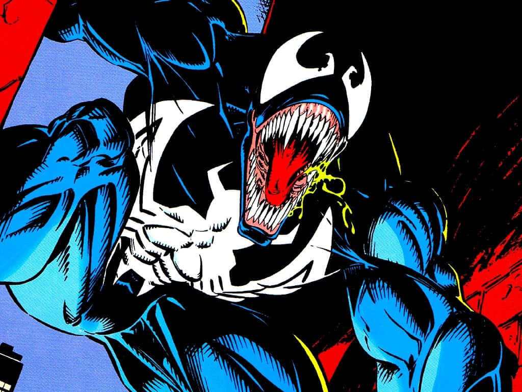 Frightening Venom In Action Wallpaper