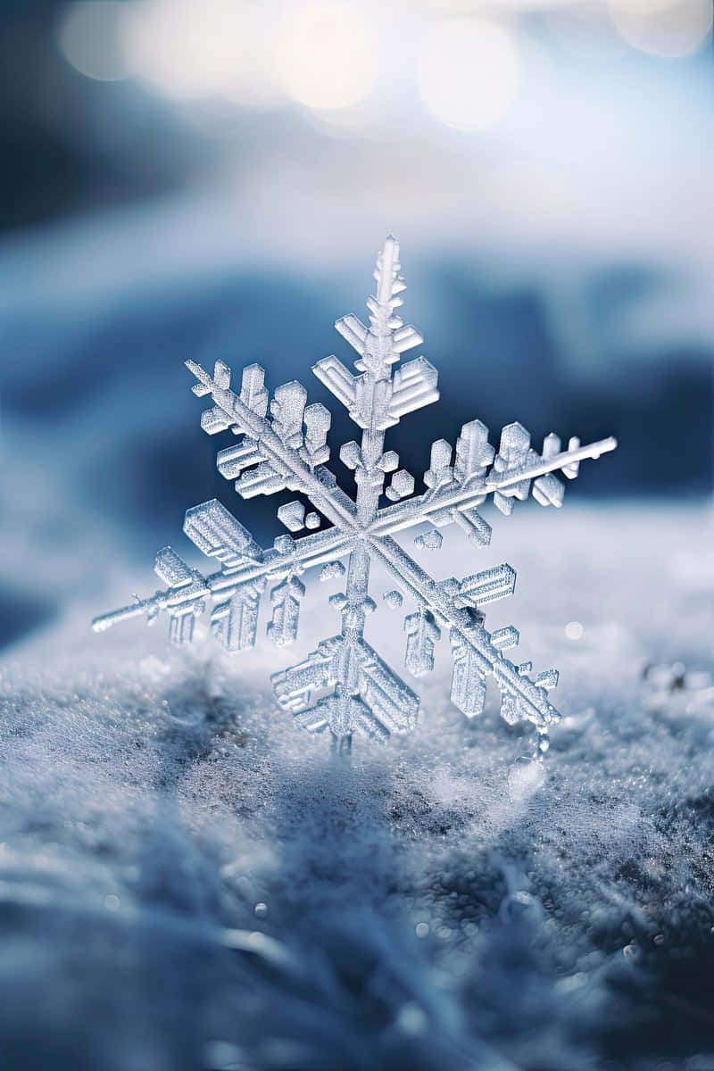 Frosty Snowflake Closeup Wallpaper