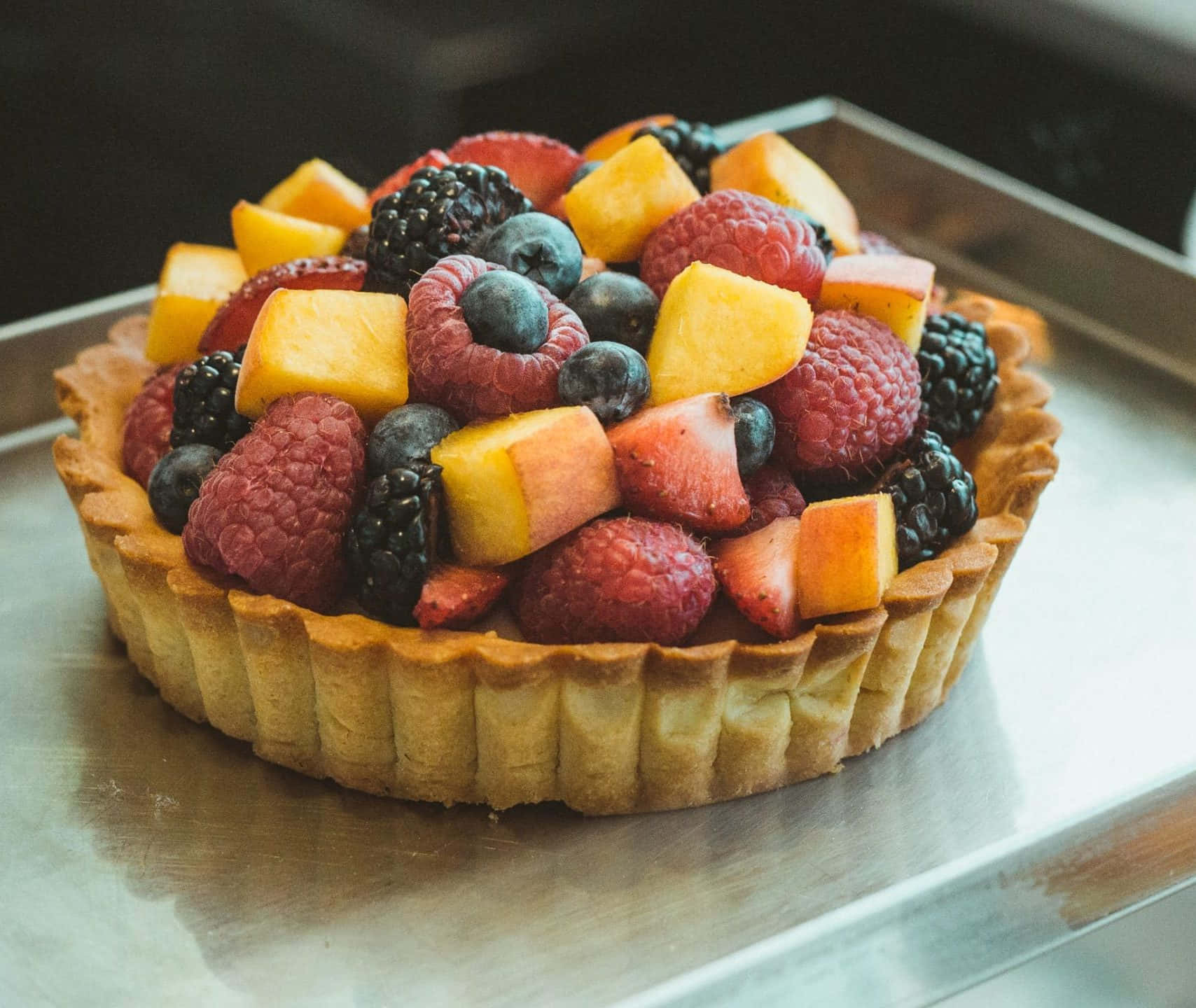 Fruit Loaded Pie Tart Wallpaper