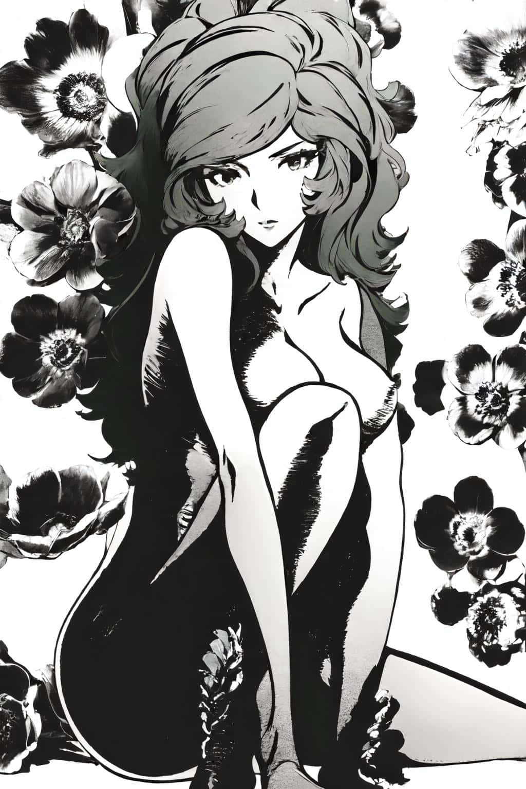 Fujiko Mine Striking A Confident Pose Wallpaper