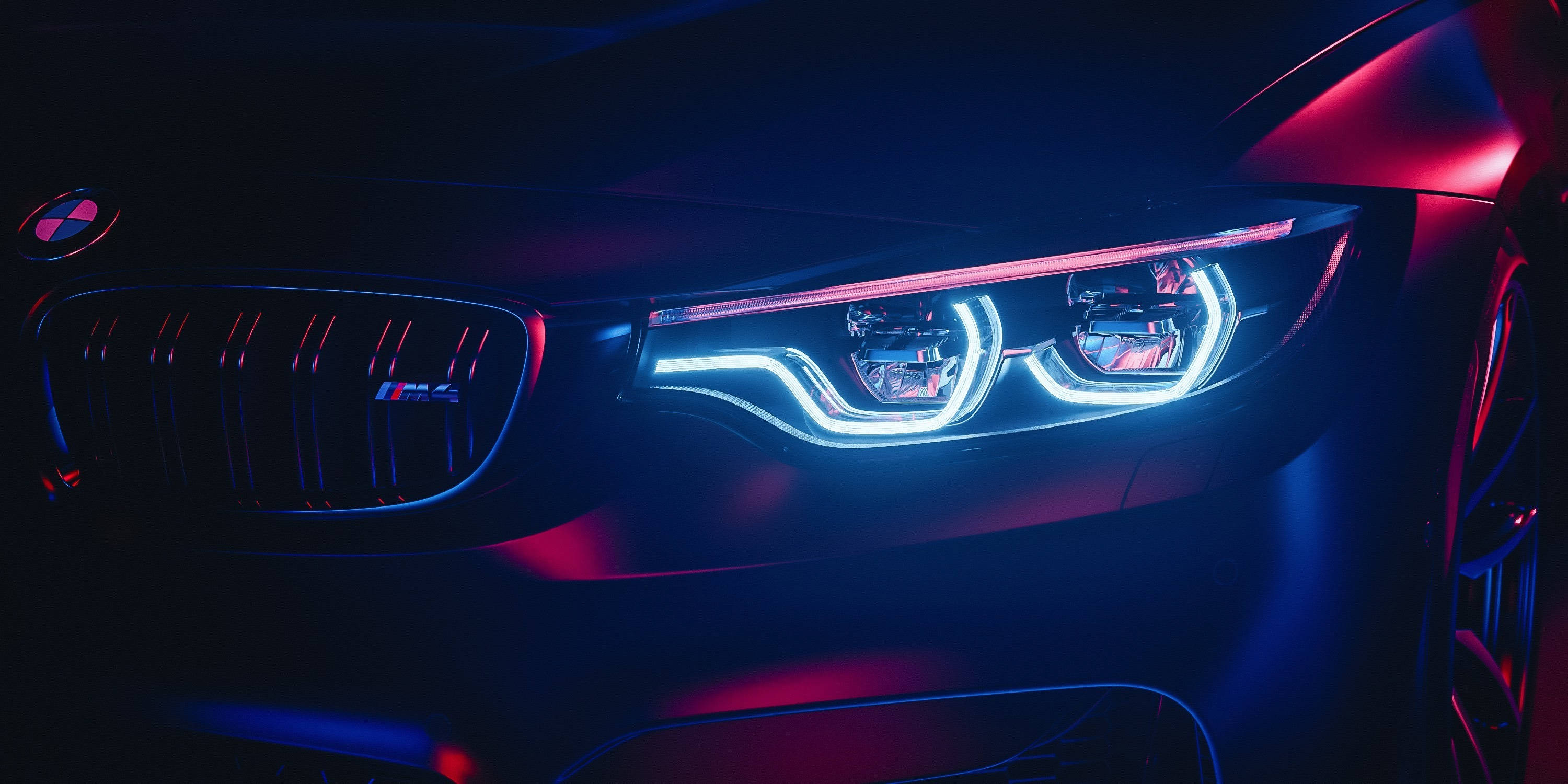 Full Hd Bmw M4 Headlights Wallpaper