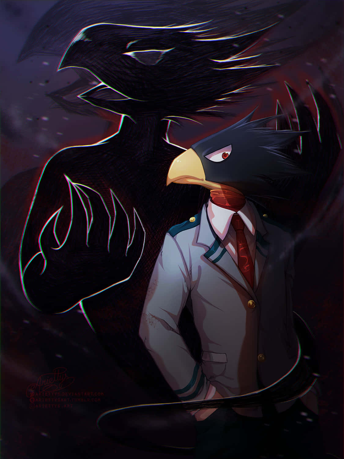 Fumikage Tokoyami, High School Pro Hero From My Hero Academia Wallpaper