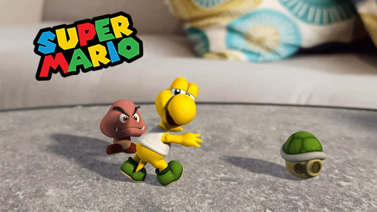 Fun-loving Koopa Troopa On An Adventure Wallpaper