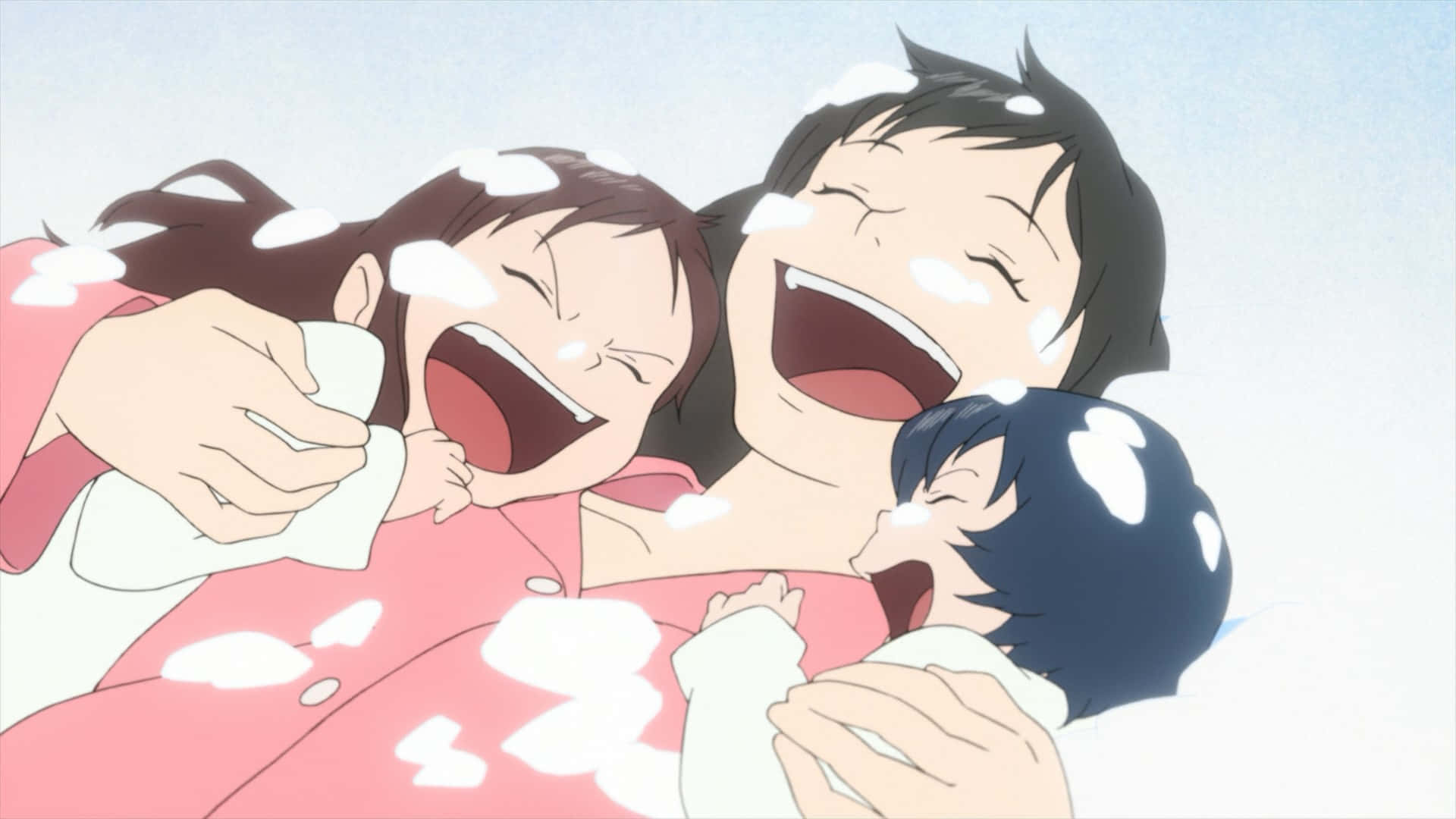 Fun Moments Of Wolf Children Enjoying Nature Wallpaper