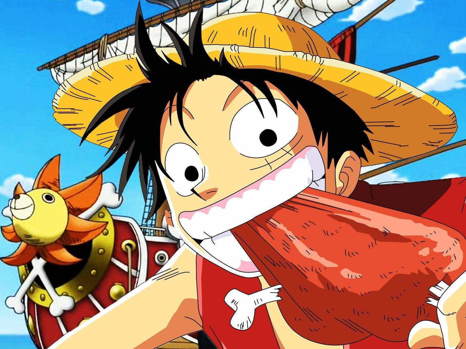 Funny Luffy Long Tongue Wallpaper