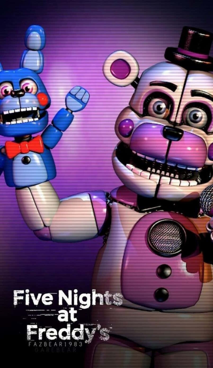 Funtime Freddy: The Entertaining Animatronic Bear Wallpaper