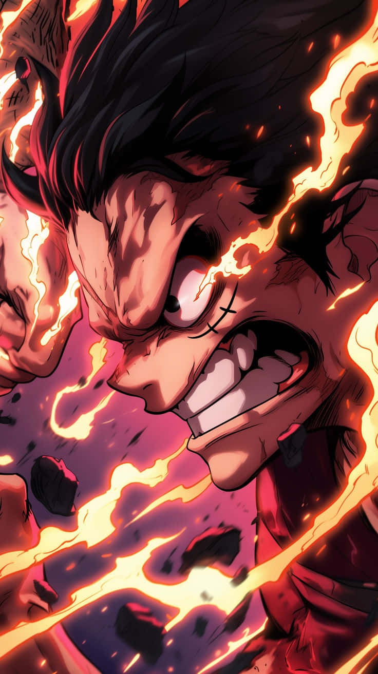 Furious Anime Character Flames Wallpaper