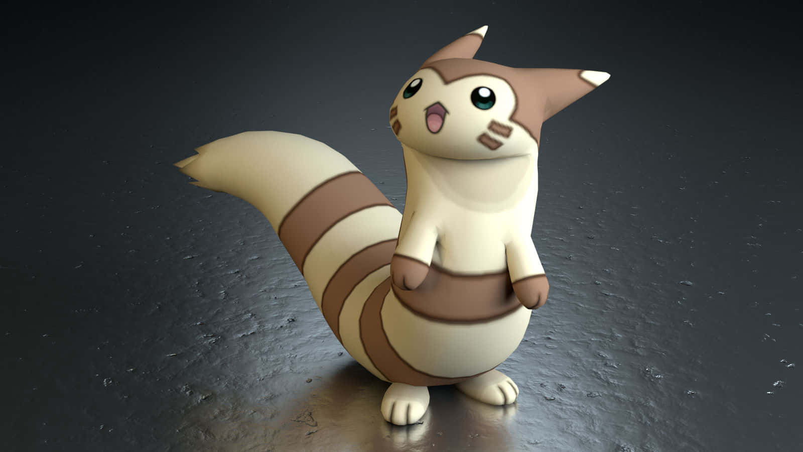 Furret Model With Black Backdrop Wallpaper