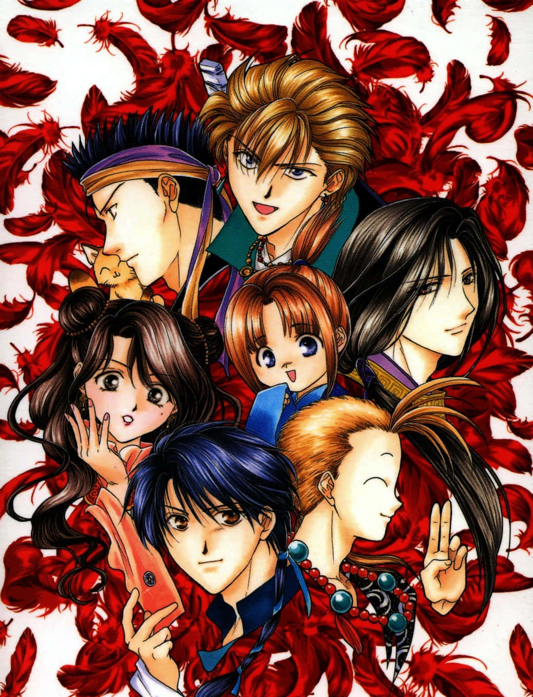 Fushigi Yuugi Character Collage Wallpaper