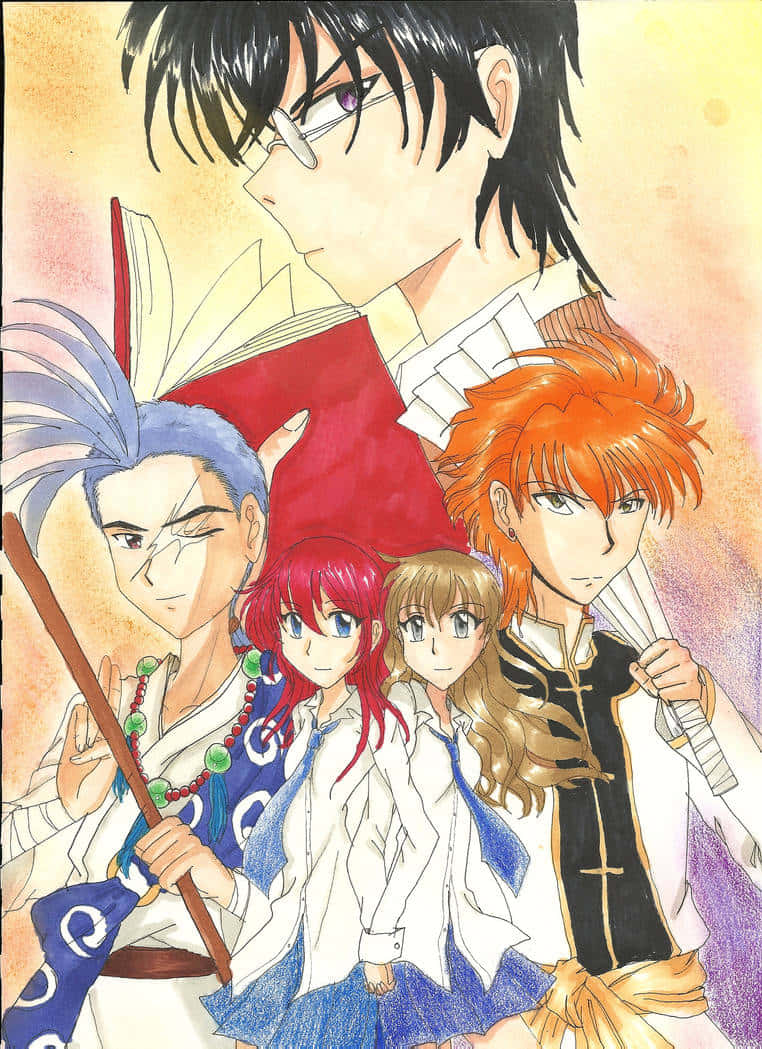 Fushigi Yuugi Character Group Artwork Wallpaper