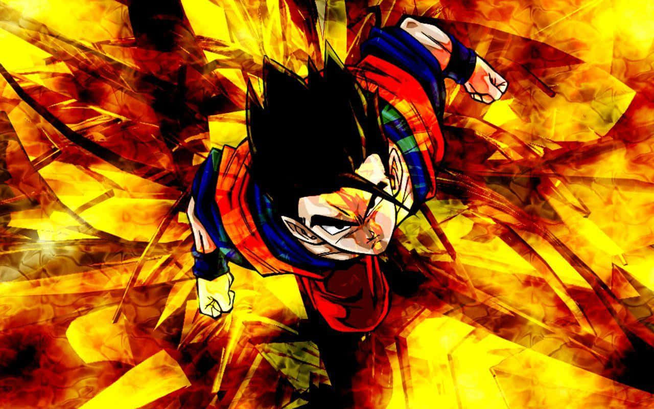 Future Gohan Fierce Battle Stance Wallpaper