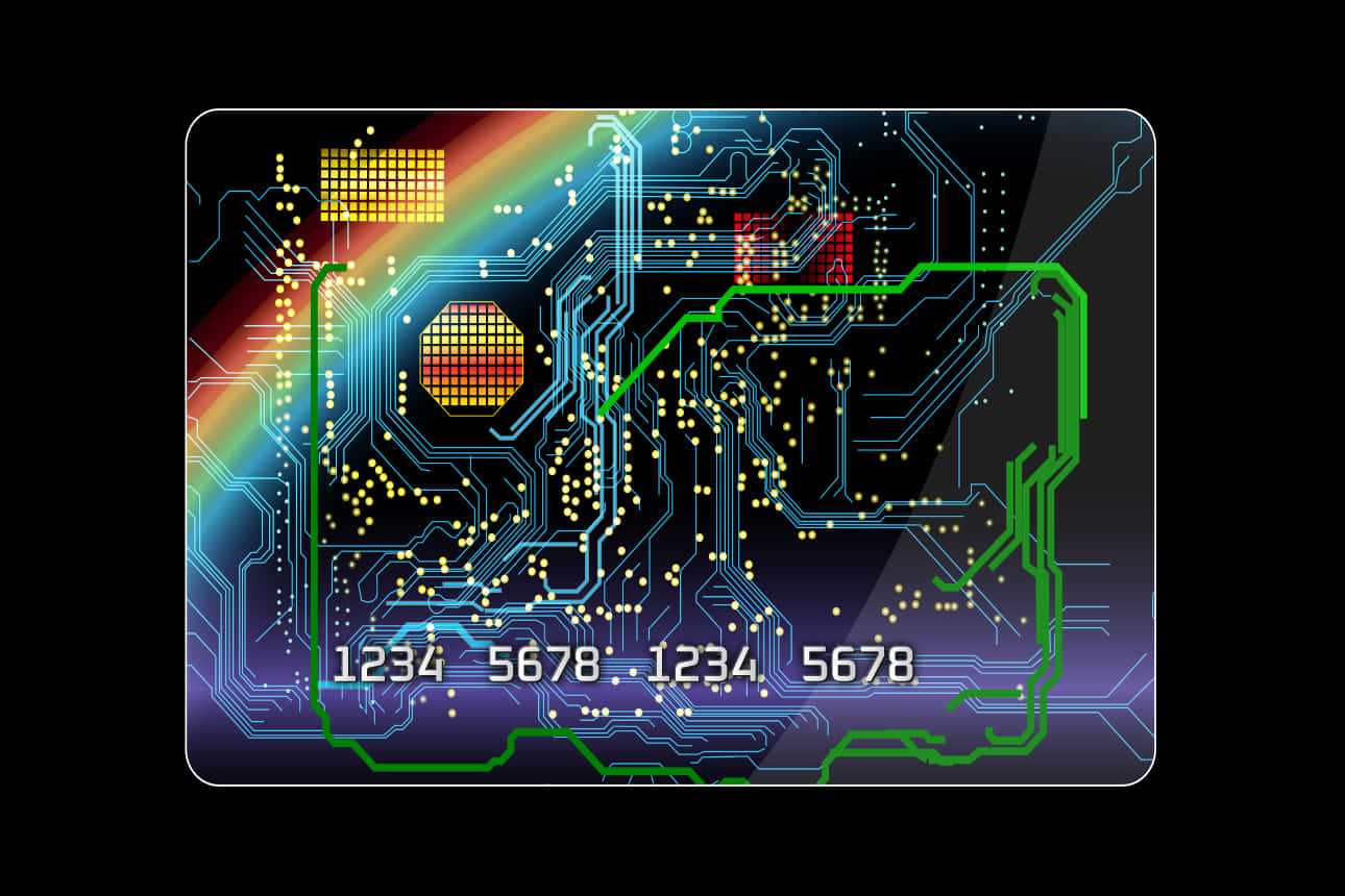 Futuristic Circuit Board Credit Card Wallpaper