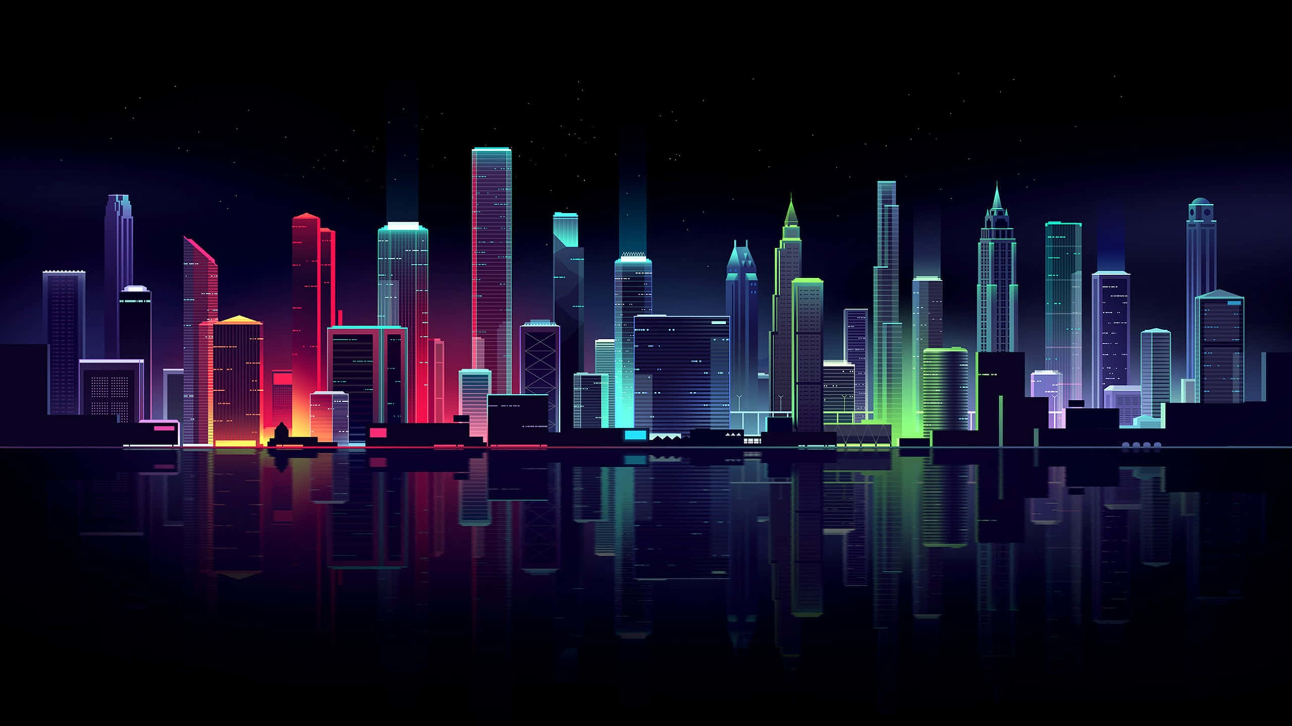 Futuristic Minimalistic Cityscape Wallpaper