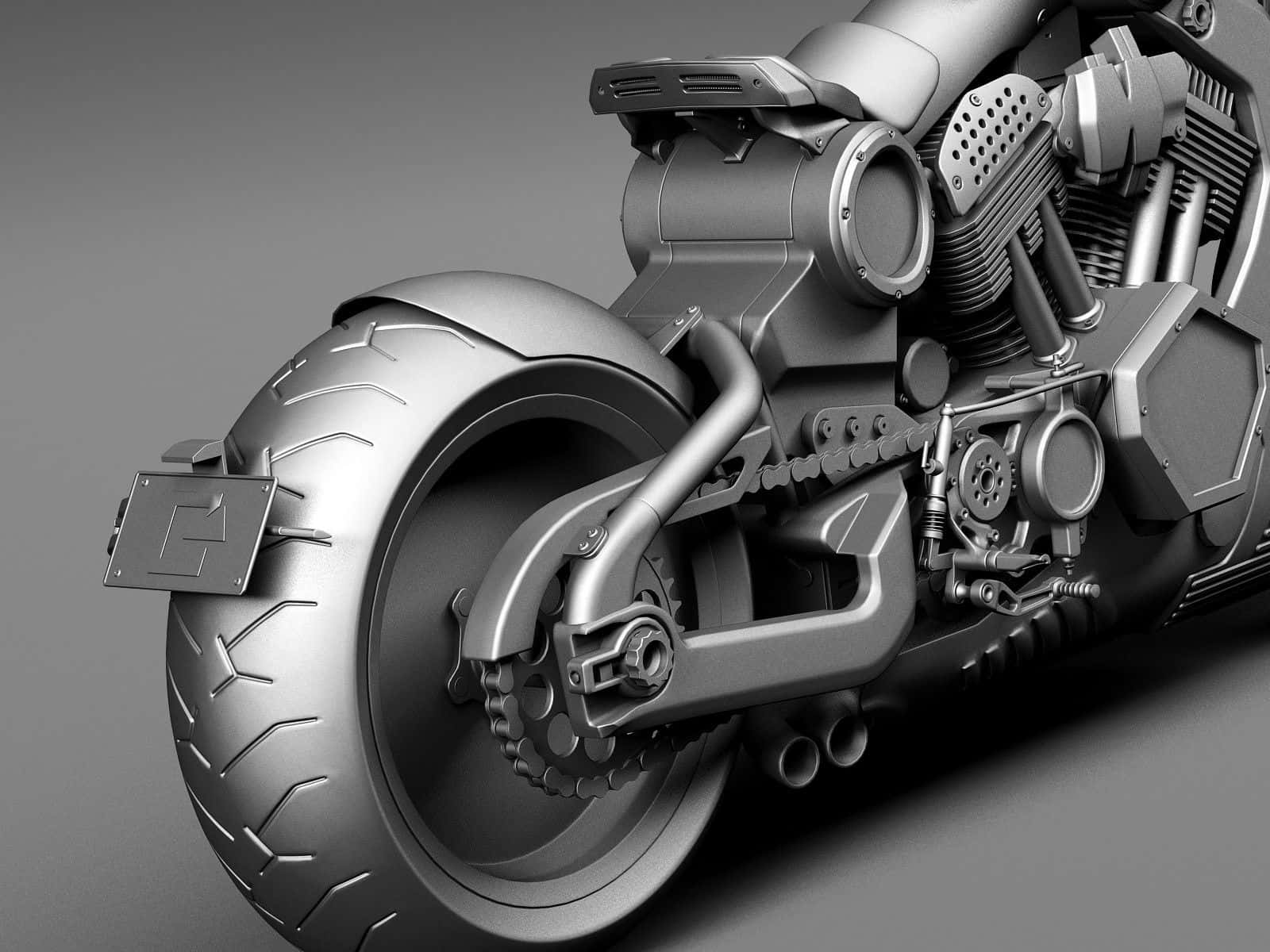 Futuristic Motorcycle Design Wallpaper