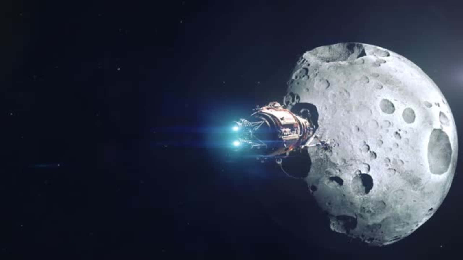 Futuristic Space Mining Endeavor Wallpaper