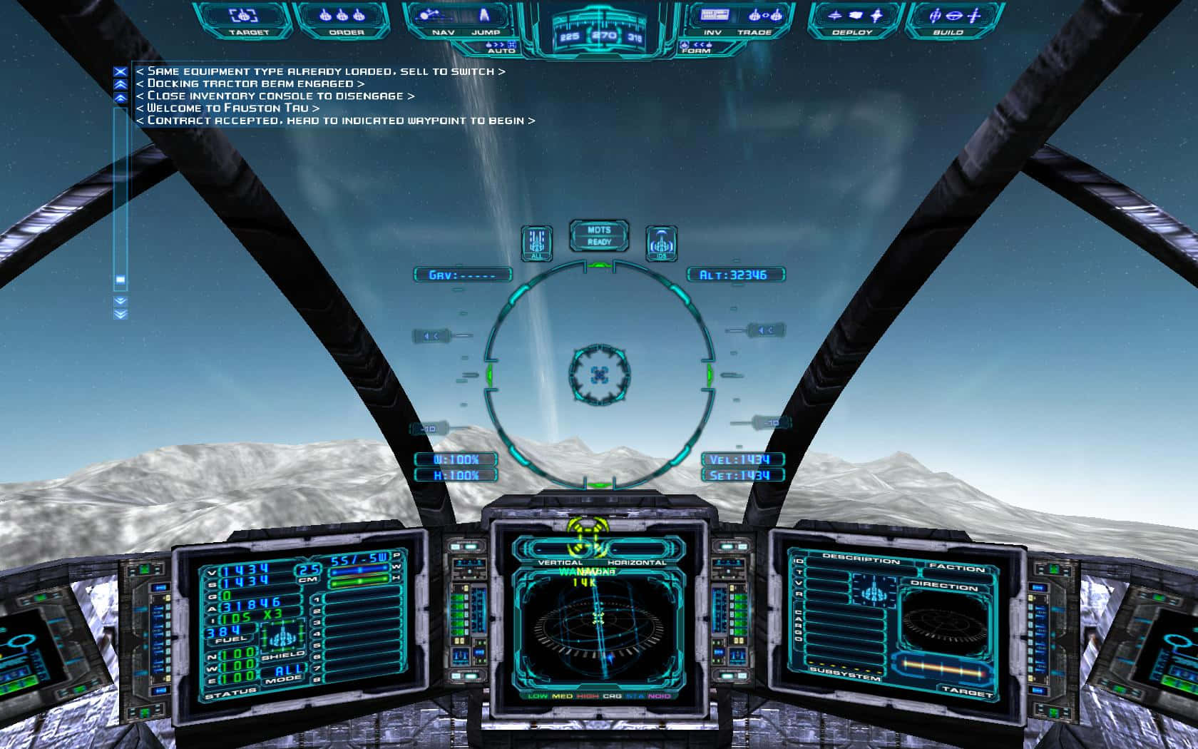 Futuristic Spaceship Cockpit View Wallpaper