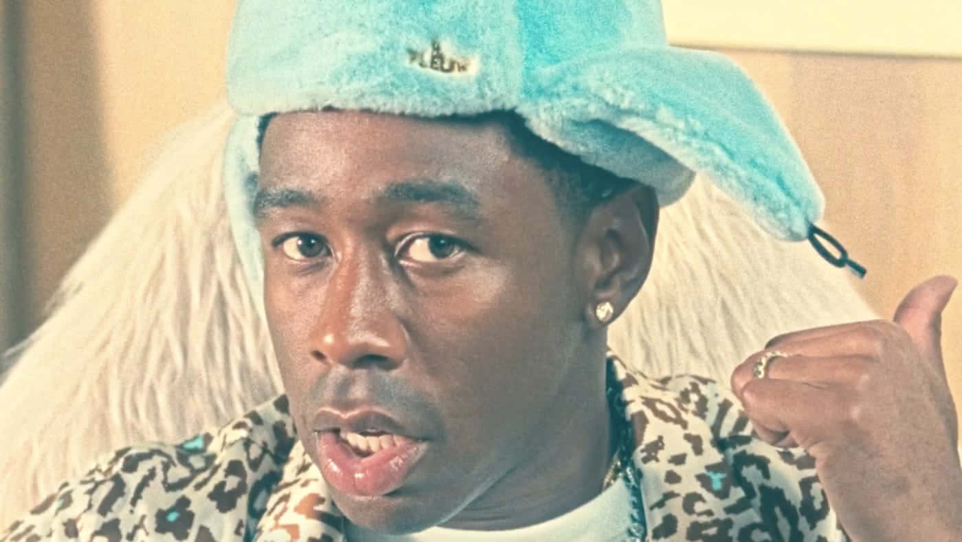 Fuzzy Blue Hat Tyler The Creator Pfp Wallpaper