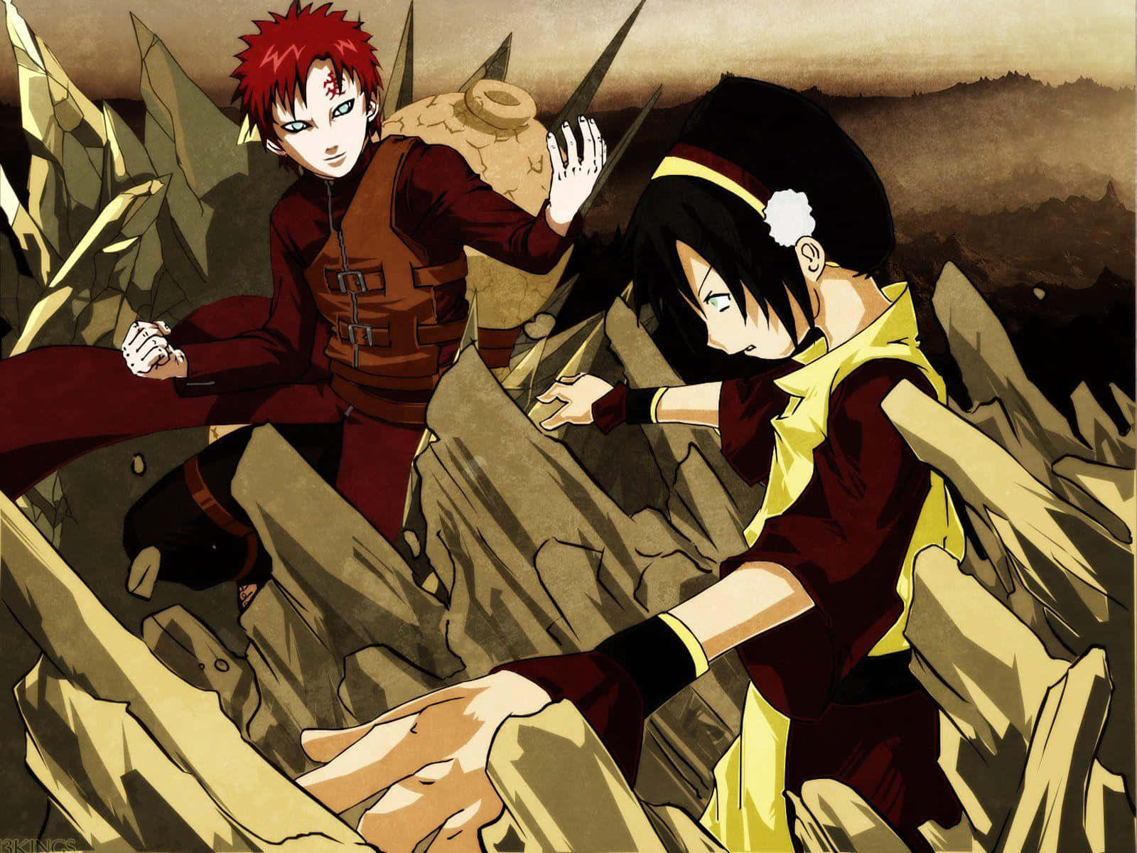 Gaara In The Naruto Anime Ready To Battle Wallpaper