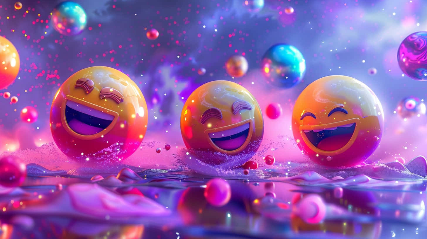 Galactic Emoji Adventure Wallpaper