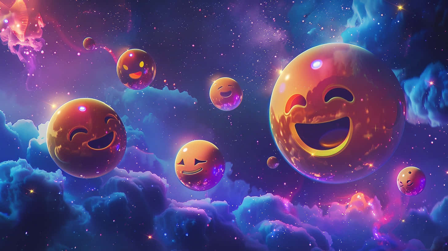 Galactic Emoji Adventure Wallpaper