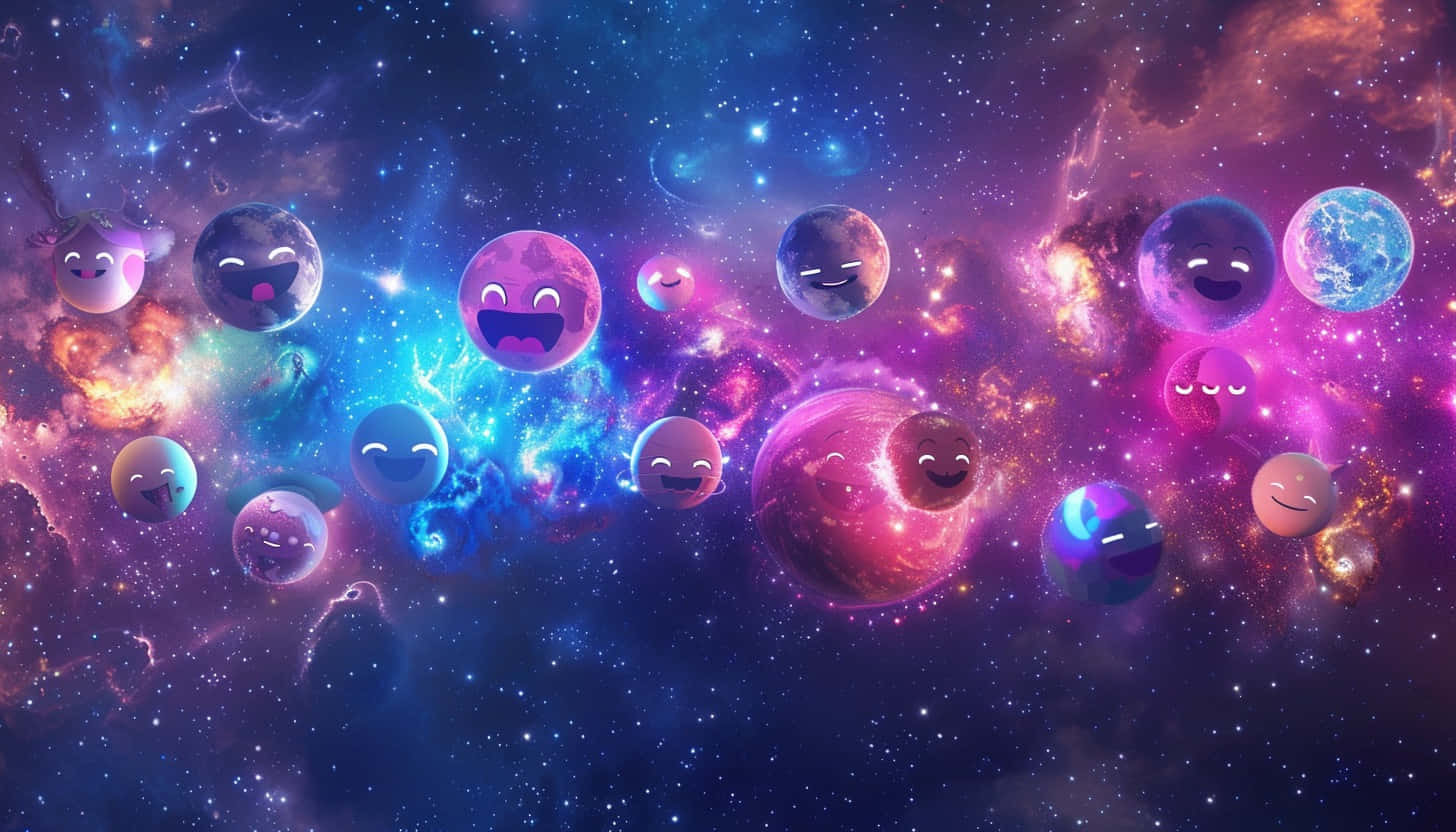 Galactic Emoji Adventure Wallpaper