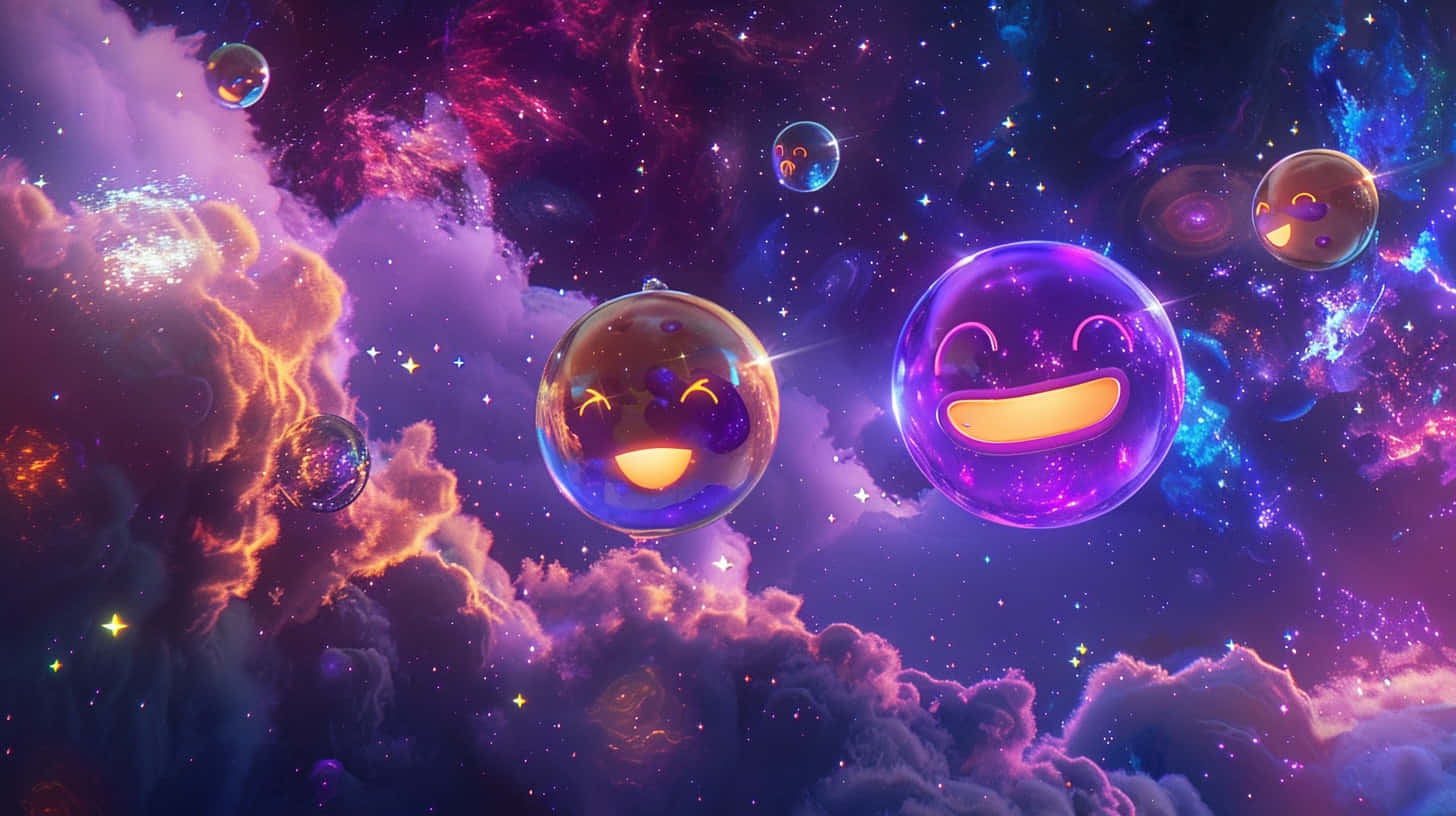 Galactic Emoji Adventure Wallpaper